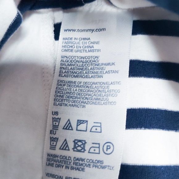 Tommy Hilfiger Navy White Striped Stretchy Mini Skirt Size XL - Picture 5 of 5